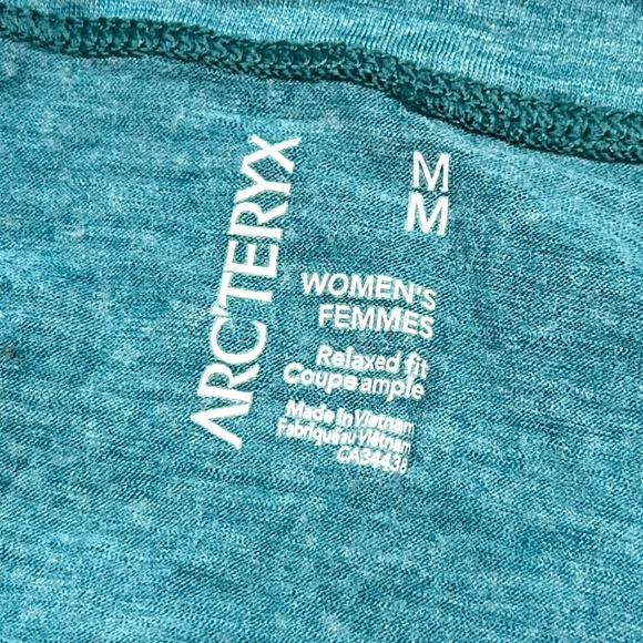 Arc'teryx Satoro Wool Blend Relaxed Fit Base Layer L/S T Shirt Teal Womens M - Picture 7 of 10